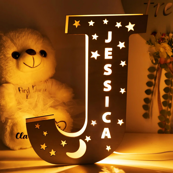 LetterGlow bokstavlampe med navn