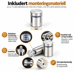 LumiSpot – Husnummerskilt med solcelle og navn, opplyst av 4 LED-spotter