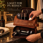 TravelCase toalettveske åpen – god plass til pleieprodukter og barbermaskin