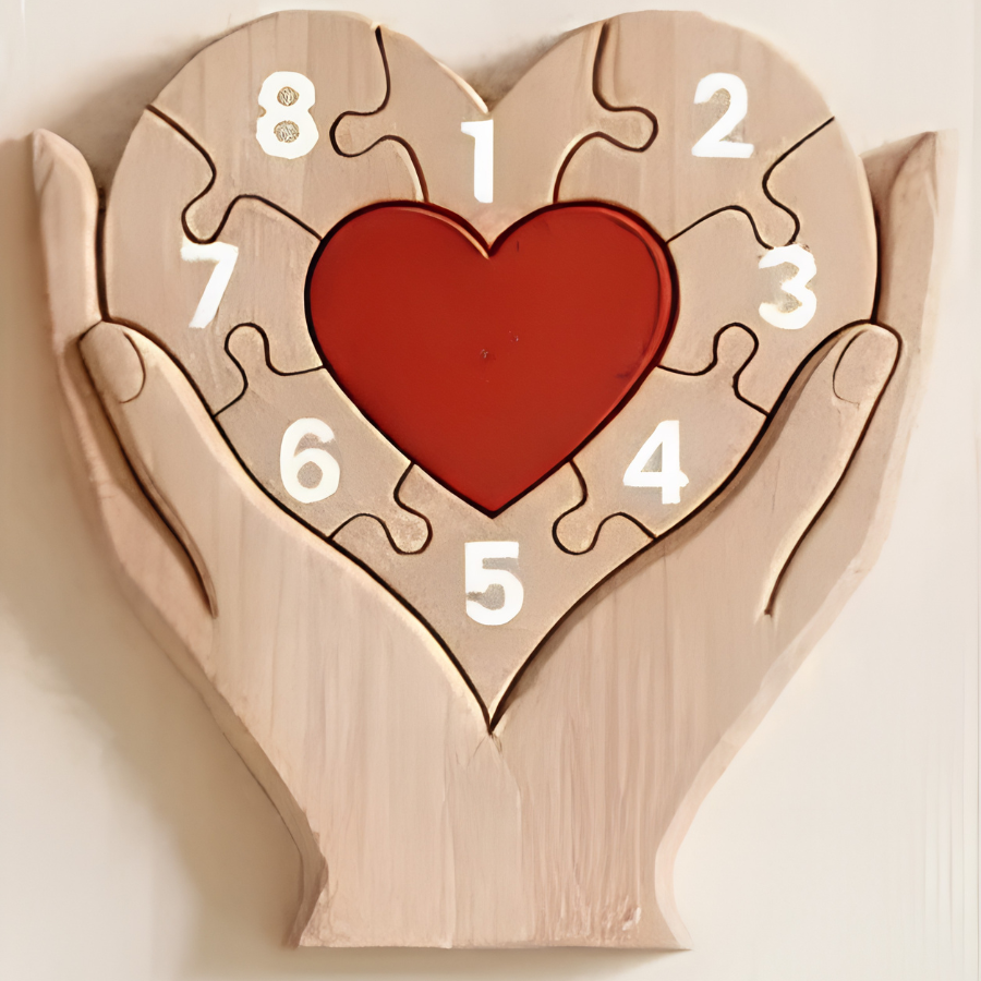 FamilyPiece familiepuslespill med 8 navn