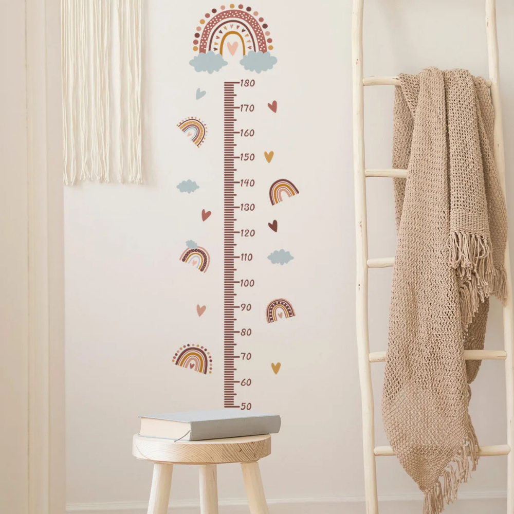 BohoHeight høydemåler boho regnbue ved stige