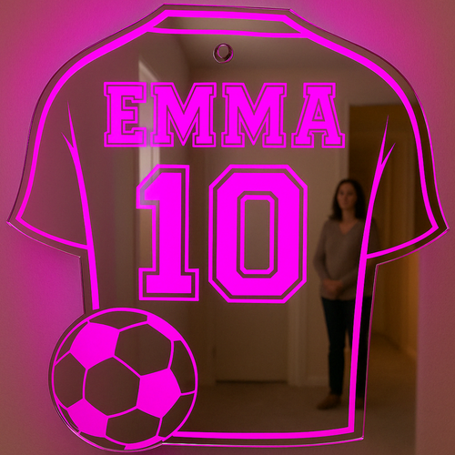 FootaGlow – Personlig LED-fotballdrakt med navn og nummer