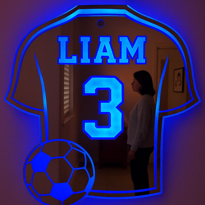 FootaGlow – Personlig LED-fotballdrakt med navn og nummer