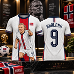 Haaland 9 fotballskjorte for barn – Norge supportertrøye