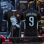 Haaland 9 fotballskjorte for barn – Norge supportertrøye