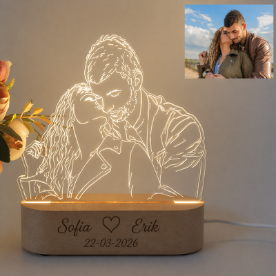 HeartGlow – Personlig fotolampe med ditt foto