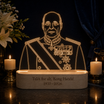 Minnelampe Kong Harald V (1937–2026) – Takk for alt