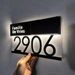 LumiAdres solcelle navneskilt opplyst