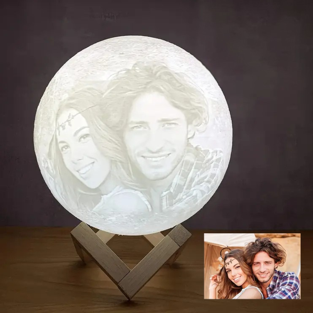 MemoraMoon – Personlig 3D-månelampe med foto