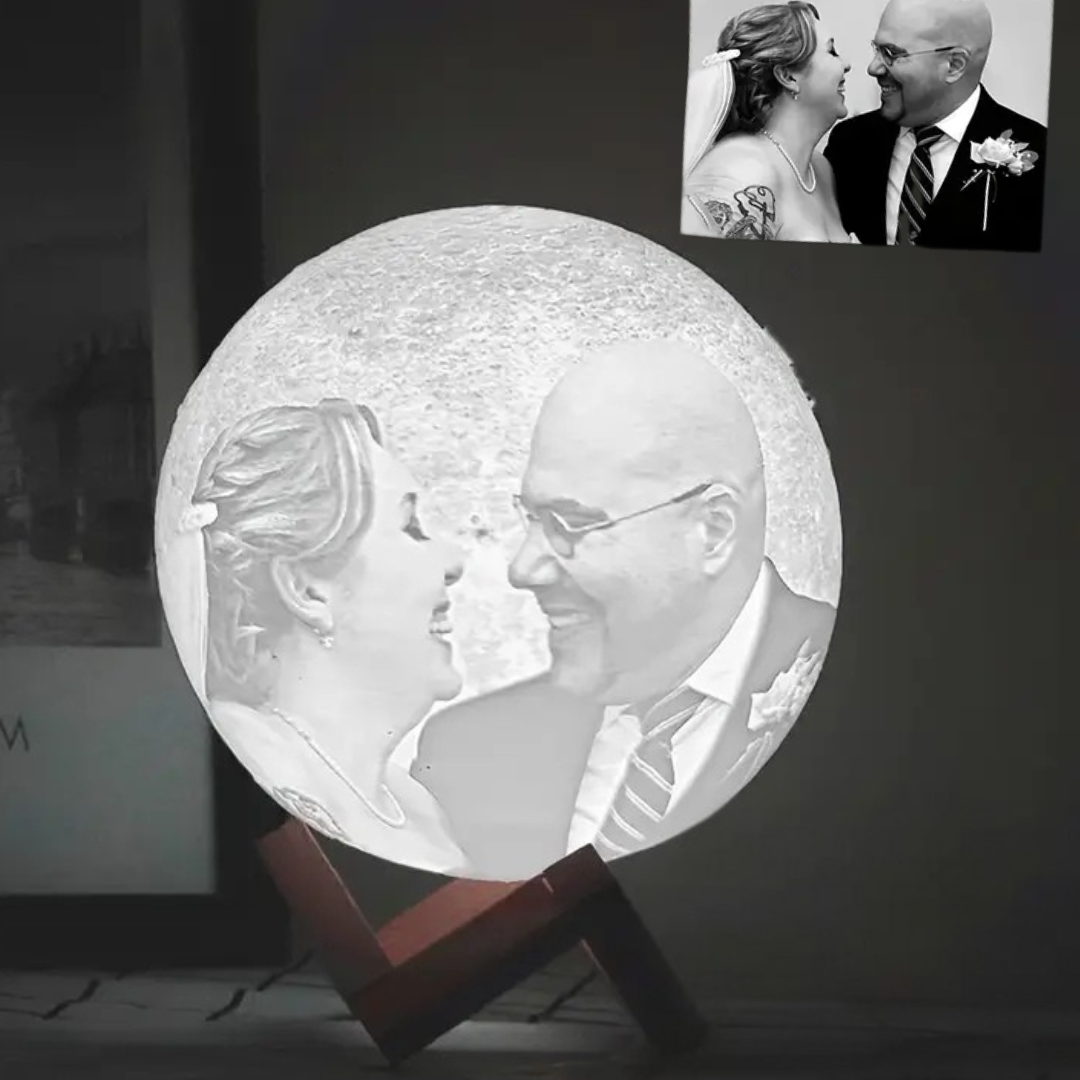 MemoraMoon – Personlig 3D-månelampe med foto