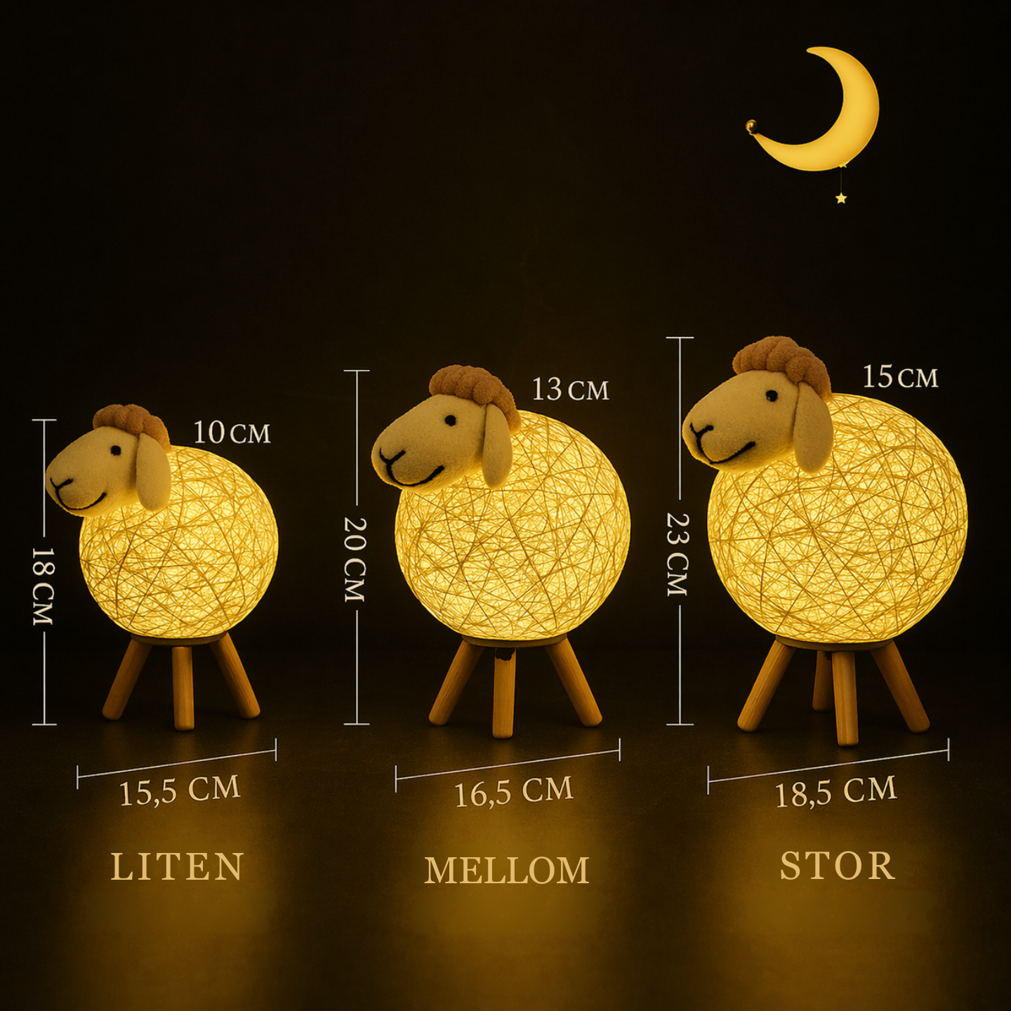 WoolyGlow – Vevd sauelampe