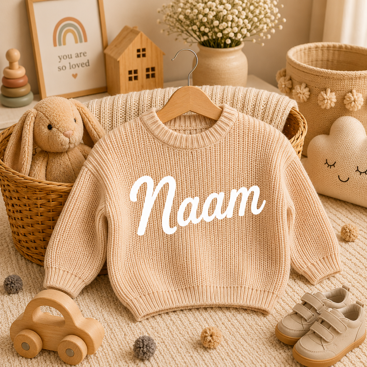 Aprikos babygenser med navn