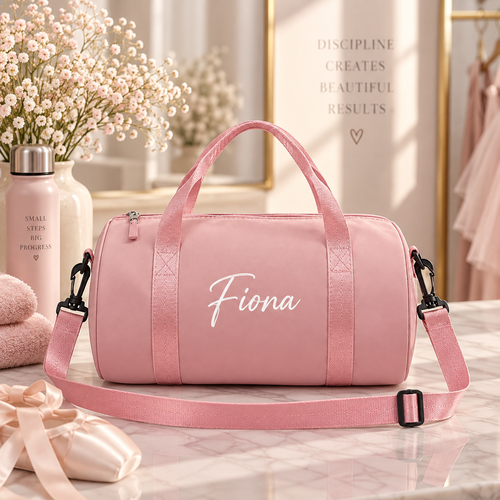 DanceBag dansebag med navn – rosa