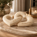 ForeverUs Ornament i tre med navn og dato – romantisk gave til par