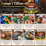 Slik lages en Tiffany-lampe for hånd – velge og skjære glass, kobbertape, sette sammen på en form, lodde, rengjøre og kontrollere